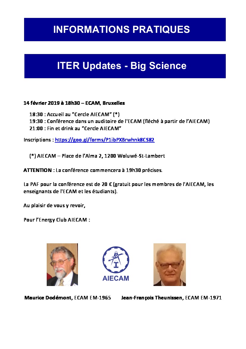 Conférence AIECAM - ITER & big Science