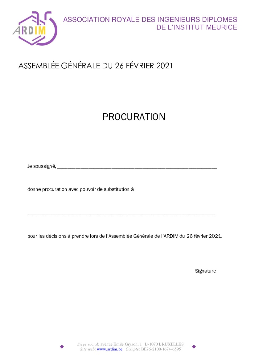 Assemblée Générale 2021