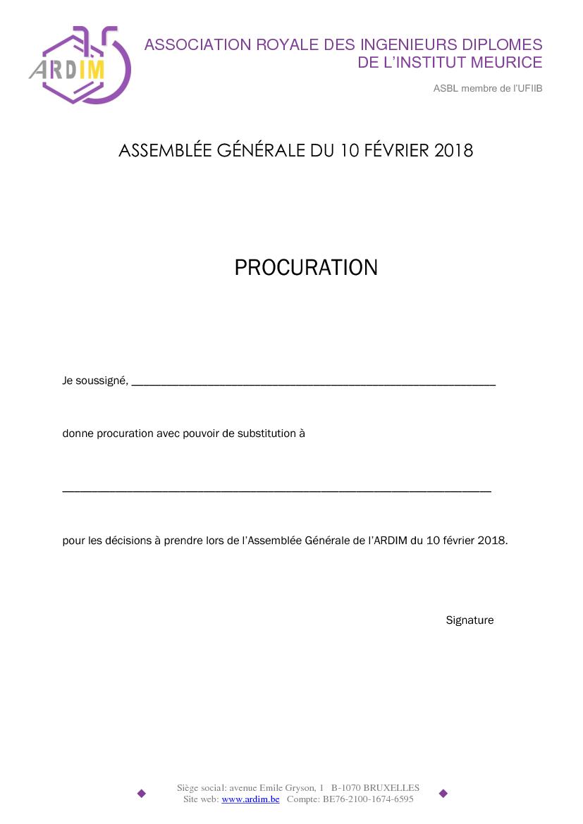 Assemblée Générale du 10/02/18